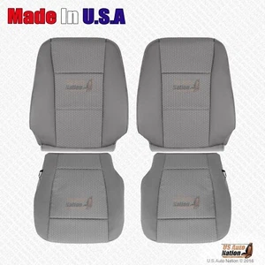 2015-2020 Ford F150 LEFT & RIGHT Bottoms-Tops Cloth Seat Cover Medium Earth Gray - Picture 1 of 5