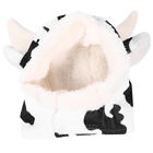 Fashionable Winter Dog Hat with Cow Design 