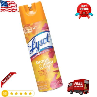 Lysol Disinfectant Spray, Antibacterial, Mango & Hibiscus Scen, 1 Cout, 19 fl oz - Image 1 of 4