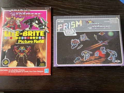 TRANSFORMERS Prism Stick N Lift 1985 Lite-Brite Hasbro Presto Magik SEALED Cover