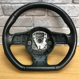 Genuine Audi TT 8J, S3 8P black leather flat bottom steering wheel. DSG . 1D - Picture 1 of 13