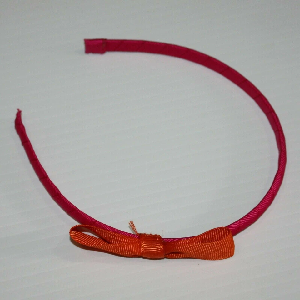 Faixa de cabeça Gymboree Color Happy Girl fita rosa e laranja 4 5 6 7 8 9 10 11 nova sem etiquetas - Imagem 1 de 1