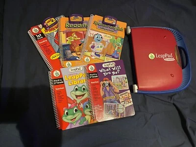 LEAP FROG Leap Pad Lot Of 5 Books 3 Cartridges Spider-Man Scooby*Read Descrption - Image 1 of 3
