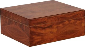 40 Capacity Burl Cedar Cigar Humidor w/ Humidifier and Hygrometer - 128125BU - Picture 1 of 7