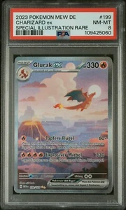 Pokemon Glurak EX 199/165 Special Illustration Rare 151 PSA 8 NM-MT #199 - Picture 1 of 2
