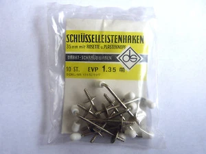 Klassiker 20 x DDR Schraubhaken 35mm Schlüsselhaken Wandhaken Haken OVP - Picture 1 of 1