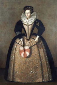Englische Schule ""Porträt von Elizabeth Sydenham, Lady Drake"" britisch historisch - Bild 1 von 4