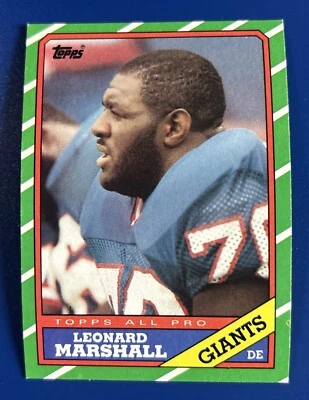 1986 Topps Football Leonard Marshall New York Giants #148 - Image 1 of 2