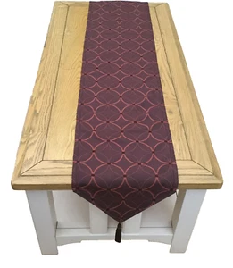 70" Silk Jacquard pointed ends wedding/bed/Christmas table runner Handmade UK - Picture 1 of 1
