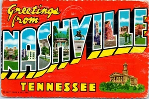 Greetings from Nashville, Tennessee Large Letter Postcard c1978 - Picture 1 of 2