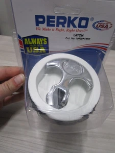 Perko Flush Latch - Surface Mount Offset Cam Bar 2.5" Hole White 1092DP1WHT - Picture 1 of 2