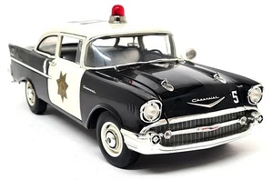 Highway 61 1/18 Scale 1957 Chevy 150 Utility Sedan Mt Pleasent Police Dept Car - Picture 1 of 8