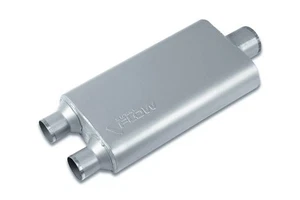 Street Flow SF524553 3 Chamber 4"x9.5" Oval Muffler 2.25" Dual In 3" Center Out - Picture 1 of 3