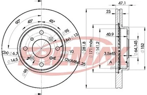 Brake Disc HONDA CIVIC VI Fastback 1.8 16V BD-2585 - Picture 1 of 2