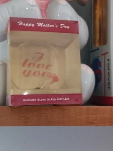 Happy Mother's Day Handmade Blown Glass Keepsake - Picture 1 of 1