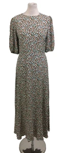 M&S Women's Dress Size 12 Multicoloured Floral Print Maxi Used F1 - Picture 1 of 11