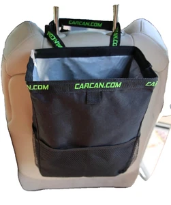 NIP The Original CarCan Black Reusable Car Trash Can Storage Pockets Waterproof - Picture 1 of 4
