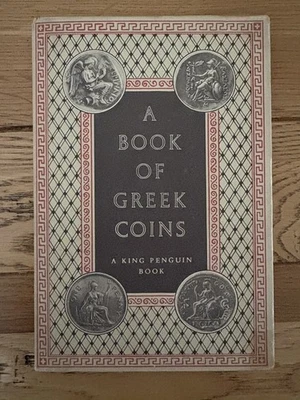 A Book of Greek Coins Charles Seltman 1952 King Penguin Eugene Strens Bookplate - Image 1 of 4