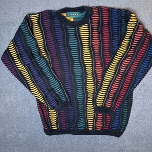 Vintage TUNDRA Canada Coogi Style 3D Knit Cosby Pullover Sweater Men’s Size M - Picture 1 of 7