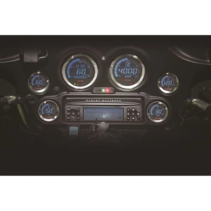 Koso Digital Gauge Cluster Silver Bezel 04-13 FLHT And FLTR BA050901 - Picture 1 of 12