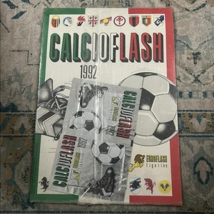 Calcioflash 1992 Empty Sticker Album With 2 Sealed Packs - Picture 1 of 2