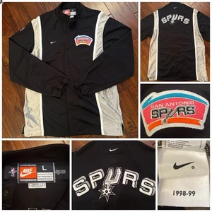 Chaqueta de calentamiento Nike vintage 1998-99 edición del equipo de los San Antonio Spurs talla grande RARA - Imagen 1 de 11