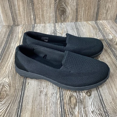 Женские регги Skechers Sweet Poise 158380W черные туфли без застежек с эффектом памяти размер США 9W - Изображение 1 из 4