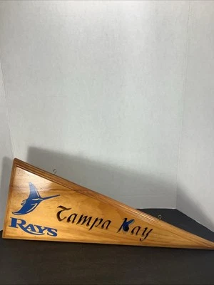 Tampa Bay Rays MLB Carved Wood Wall Sign~24.5”x9.25” - Image 1 of 4