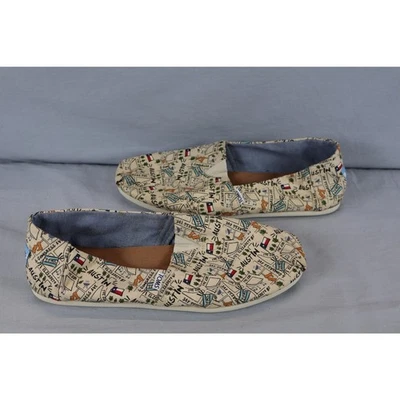 Zapatos TOMS Para Hombres Talla 12 Austin Mapa Lona Sin Cordones Estampado Texas Cómodos Informales Foto 1 de 4