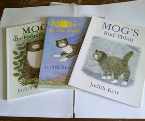 Mog The Forgetful Cat , Mog's Bad Thing, Mog in The Dark Judith Kerr - 3 Books - Picture 1 of 12