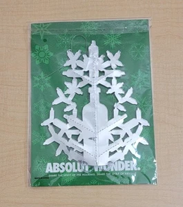 2003 Absolut Vodka Promotional Holiday Foil Snowflake Decor & Drink Recipe - Picture 1 of 5