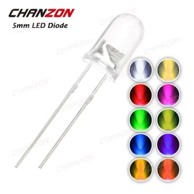 10x 5mm LED Diode superhell 20mA Rund Ultrahell 30° Violett (UV) ChanZon - Bild 1 von 4