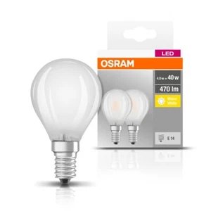 2 x Osram LED BASE P40 E14 Retrofit 4W Tropfen 2700K 470 Lumen wie 40W - Bild 1 von 5
