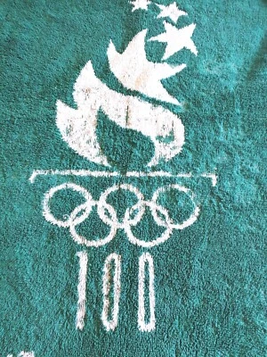  Toalla de golf de colección - Juegos Olímpicos de 1996 Atlanta, Man Cave, recuerdos deportivos, exhibición LEER Foto 1 de 4