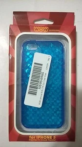 WOW Iphone 5/5s TPU Gel Clear Diamond Design Case Cover - Blue - Picture 1 of 1