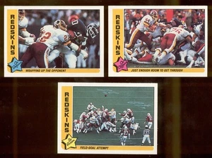 Juego Fleer Action Washington Redskins 1985 John Riggins Mark Moseley - Imagen 1 de 1