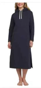 Lands End women's Hooded Lounger Night Gown Heavyweight Kangaroo Pocket B57,58 - Picture 1 of 7
