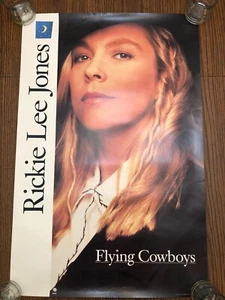 Póster promocional vintage 1989 Geffen Records Rickie Lee Jones Flying Cowboys 23"x35" - Imagen 1 de 9