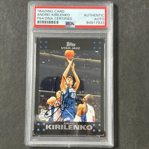 2005-06 Topps Black/blue #47 Andrei Kirilenko Signed Card AUTO PSA Slabbed Jazz - Picture 1 of 2