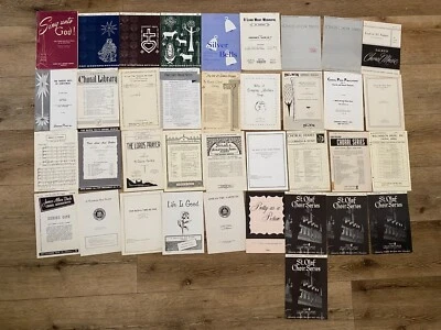 LOT of 37 Christian Sheet Music SATB SSA SA CHOIR CORAL RELIGIOUS 1900s-1980s V - Image 1 of 4