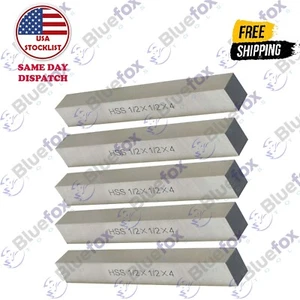 5 piezas 1/2"" x 1/2"" x 4"" HSS (M2) torno de broca de herramienta cuadrada cortador de moscas molino en blanco - Imagen 1 de 4