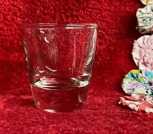 Vintage Clear Rounded Shot Glass Neat Shape - Picture 1 of 3