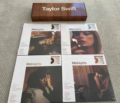 **NEW** Taylor Swift Midnights Vinyl Clock BUNDLE (4 SEALED VINYLS INCLUDED!) - Image 1 of 4