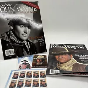 John Wayne Memorabilia 2 numeri speciali, francobolli e magnete cowboy western - Foto 1 di 4