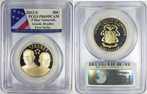 2013-S PCGS PR69DCAM 5 Star Generals Arnold, Bradley 50C #3 ~ FIRST STRIKE - Picture 1 of 3