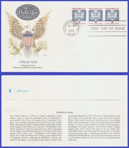 USA4 #O146A U/A FLEETWOOD FDC STR3 Great Seal - Picture 1 of 1