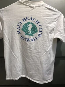 Vintage 9o’s Hanes Beefy White Maui Beach Hawaii T-Shirt Single Stitch USA L - Bild 1 von 6