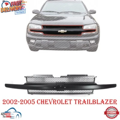 NEW FRONT GRILLE ASSEMBLY BLACK PLASTIC FOR 2002-2005 CHEVROLET TRAILBLAZER EXT - Изображение 1 из 4