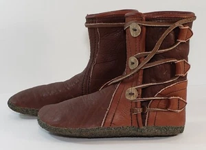 Vintage Richard Heinel Moccasin Boots, Leather, Handmade, Sheepskin *VERY RARE!* - Picture 1 of 13