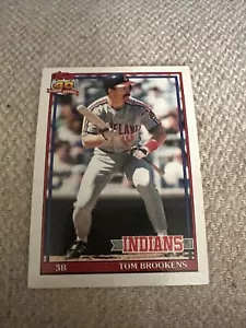 Tom Brookens Cleveland Indians 1991 Topps Baseball Card 268 - Picture 1 of 2